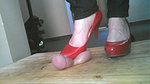 Jewels Foot Fantasy Gems Crushing His Cock and Balls in Red Pumps