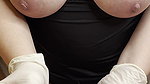 MPOV Big Tits MILF Ties up his one Ball and Jerks him off onto her Hands