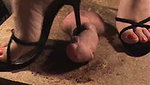 Many times a girl steps on a guy s penis