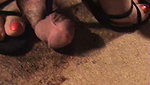 Many times a girl steps on a guy s penis