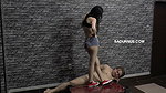 Mia Evans Trampling on my Cock while I Lick her Shoes Clean