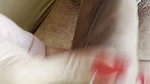 Mistress Jerking Slaves Cock Mussel and Slap Ball
