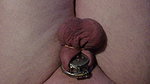 Ruined Orgasm from Ballbusting in Chastity Cage