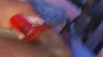 Sexy blonde gives ballbusting handjob bare feet