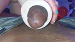 Sexy blonde gives ballbusting handjob bare feet