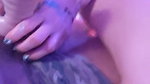 Sexy blonde gives ballbusting handjob bare feet