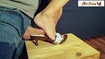Silver Clogs Shoejob and Cock Trample between the Sole of the Foot and the Hooves Cum on Soles