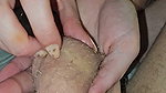 Smoking Fake Nail MILF Massaging Daddys Balls