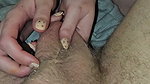 Smoking Fake Nail MILF Massaging Daddys Balls