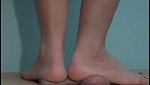 The beauty tested the strength of the guy s balls