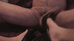 The guy lets his genitals get trampled