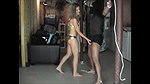 Tied up guy gets kicked in the balls