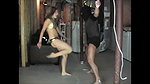 Tied up guy gets kicked in the balls