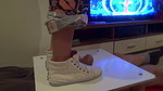 VIP Crusher 40 Girl in Sneakers Trample on Cock and Balls. Ends Bootjob and Cumshot 2