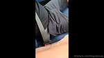 While the guy is driving the girl is trampling his balls