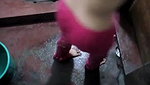 BEAUTIFUL SLIM MALLU GF STRIPPING SHOWING PERKY ROUND BOOBS & HAIRY PUSSY ~ 2 CLIPS 2 2