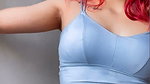hot navel tatooed girl in grey bra 2 2