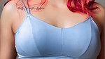 hot navel tatooed girl in grey bra 2 2