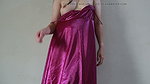 A GIRL WHO WEARS A SEXY SATIN DRESS IN THE LATEST INDO