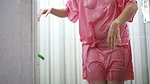 AMATEUR INDIAN BUSTY BABE IN A TRANSPARENT SATIN DRESS