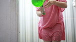 AMATEUR INDIAN BUSTY BABE IN A TRANSPARENT SATIN DRESS