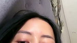 Asian horny girl nude transparent lingerie masturbate