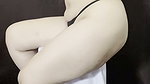 Asian Woman Shows Off Body Cosplay Sexy Flight Attendant