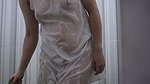 BOKEP INDO VIRAL BUSTY SEXY WIFE BATHING IN TRANSPARENT WHITE SATIN DRESS