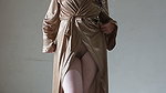 BUSTY INDIAN GIRL, FINISHED BATHING AND EVEN MASTURBATED IN A YELLOW SATIN KIMONO