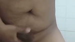 Busty widow colmek and shows off big breasts in the bathroom