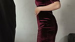 change clothes into a satin dress without wearing underwear and masturbate Indonesian porn