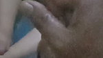 Cock jerking in front of new maid