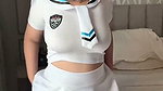 Cosplay sailor dress night, seductive woman
