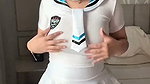 Cosplay sailor dress night, seductive woman