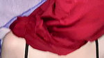 Crot on the ass of a girl in hijab who is thirsty for sex
