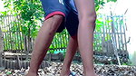 Fucking with a neighbor’s wife in the backyard garden
