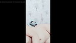 hijab woman playing with dildo in room