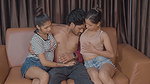 Osm Thresome Big Step Sister & Little Step Sister Playtime with Step-bro Big Cock – Hardcore Threeway