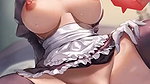 Aggressive Allure of a Japanese Blonde Maid Cosplayful