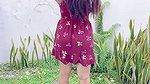 In the garden, the naughty maid is fucked by the perverted neighbor
