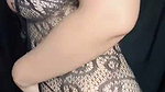 Indo girl masturbating fingers in body stockings nets