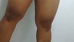 Indonesian maid shows off her plump body while washing clothes in the bathroom