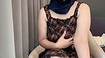 Indonesian woman strokes pussy until peeing