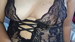 Malay widow playing with her breasts