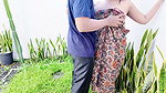 MILF fucking exib in the garden almost caught ( outdoor sex )