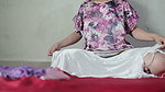 Muslim Hijab Big Ass in Satin – Panties-Free Laundry Folding Sensual Tease
