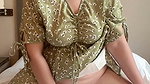 My green daisies girl masturbating with a dildo on the bed