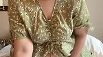 My green daisies girl masturbating with a dildo on the bed