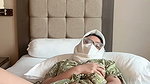 My green daisies girl masturbating with a dildo on the bed