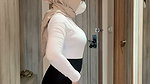 My lover warming up before jogging looks mentul breasts